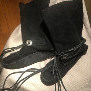 Bastien Women's Black suede Leather Huron, 7